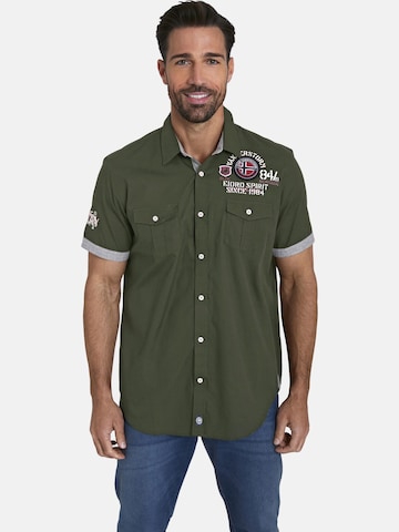 Jan Vanderstorm Regular fit Button Up Shirt 'Snofred' in Green: front