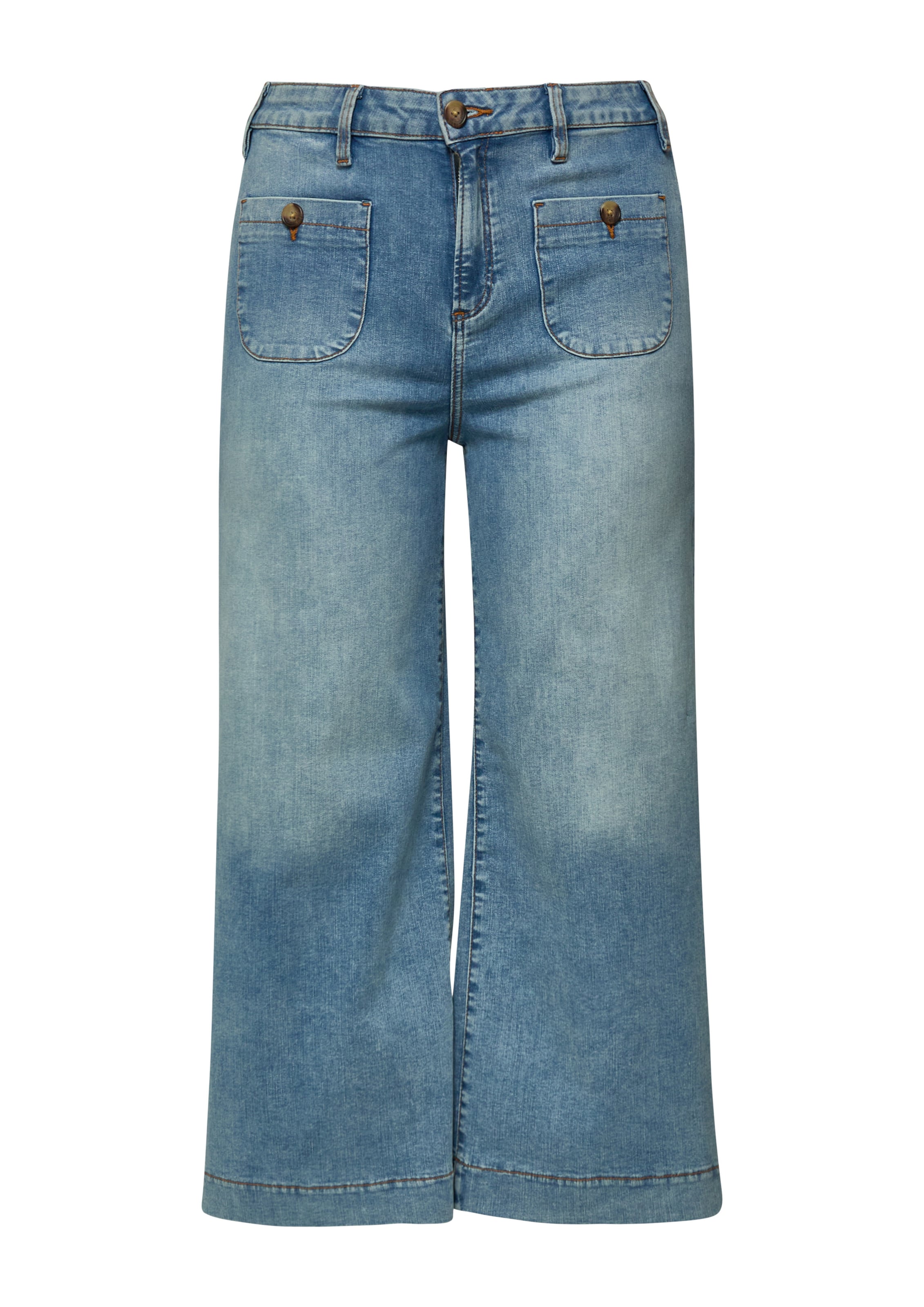 QS Wide leg Jeans 'Catie' in Blauw: voorkant