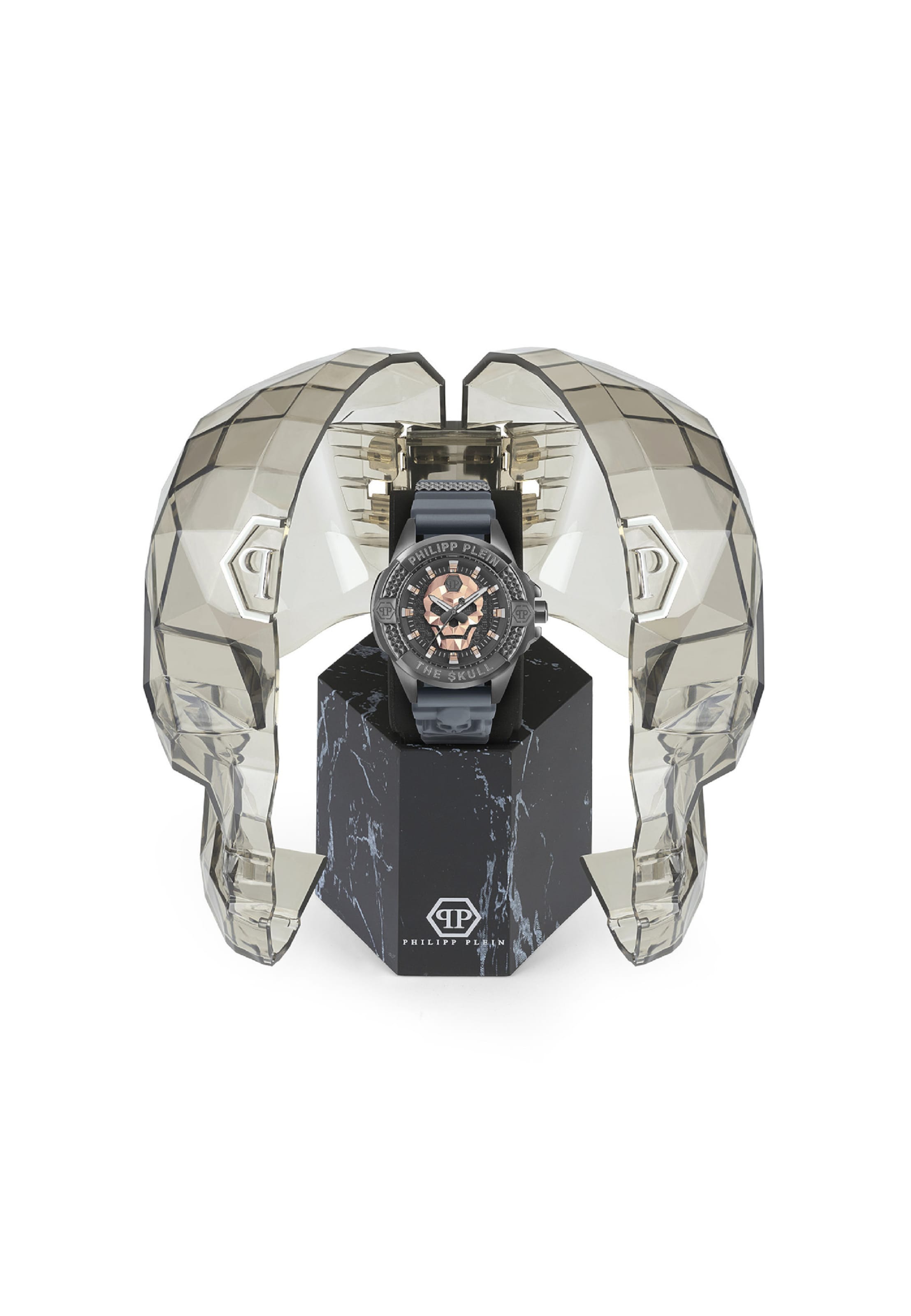 Orologio analogico 'The $kull' di Philipp Plein in blu