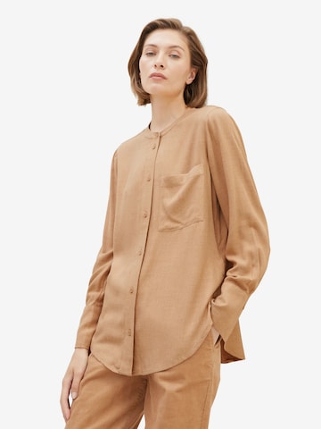 TOM TAILOR Blouse in Brown