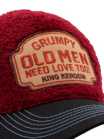 King Kerosin Cap 'Grumpy Old Men Need Love Too' in Rot