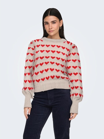 JDY Sweater 'JDYSIGRID' in Grey: front