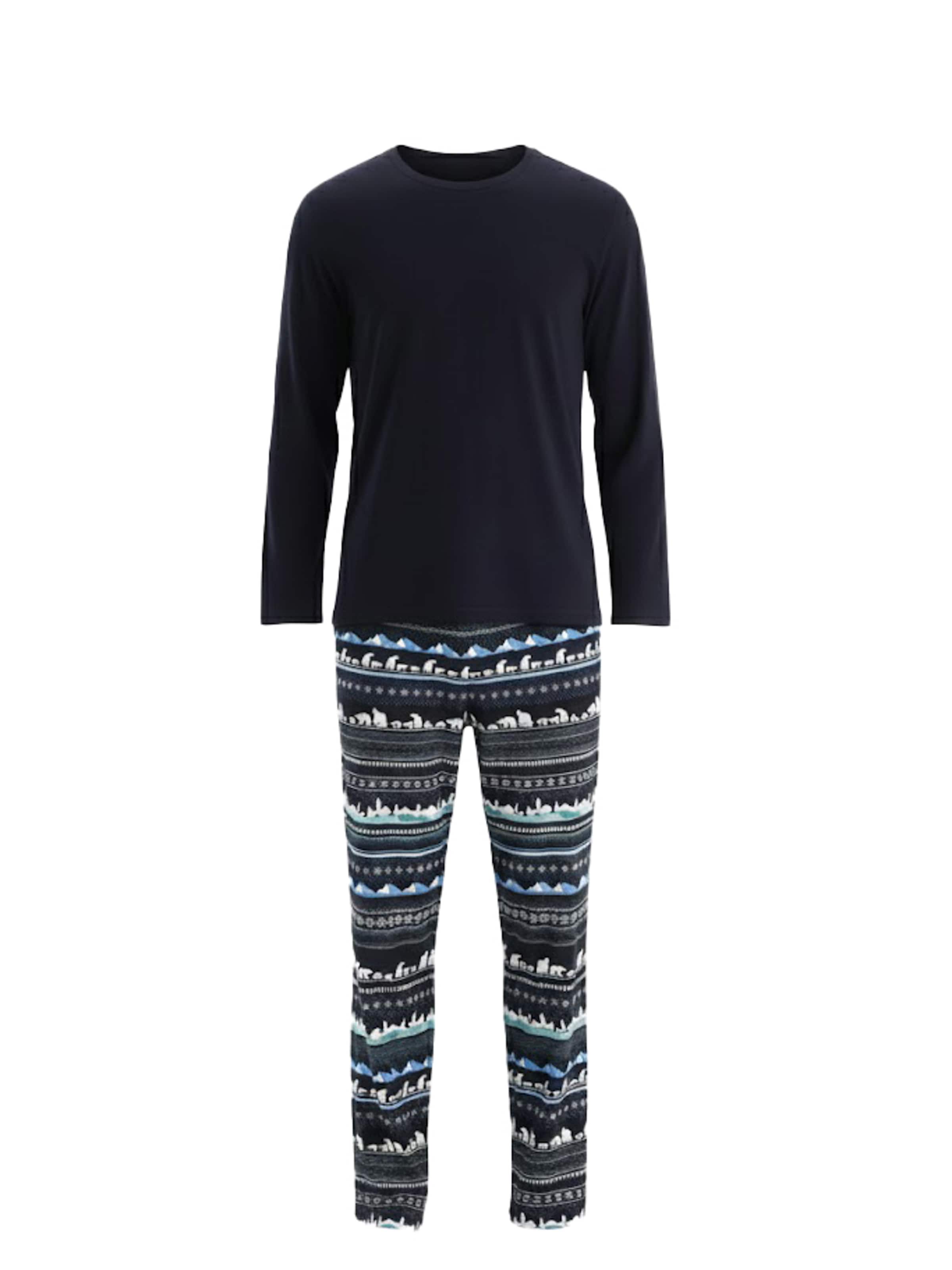 Dagi - Pijama largo en azul: frente