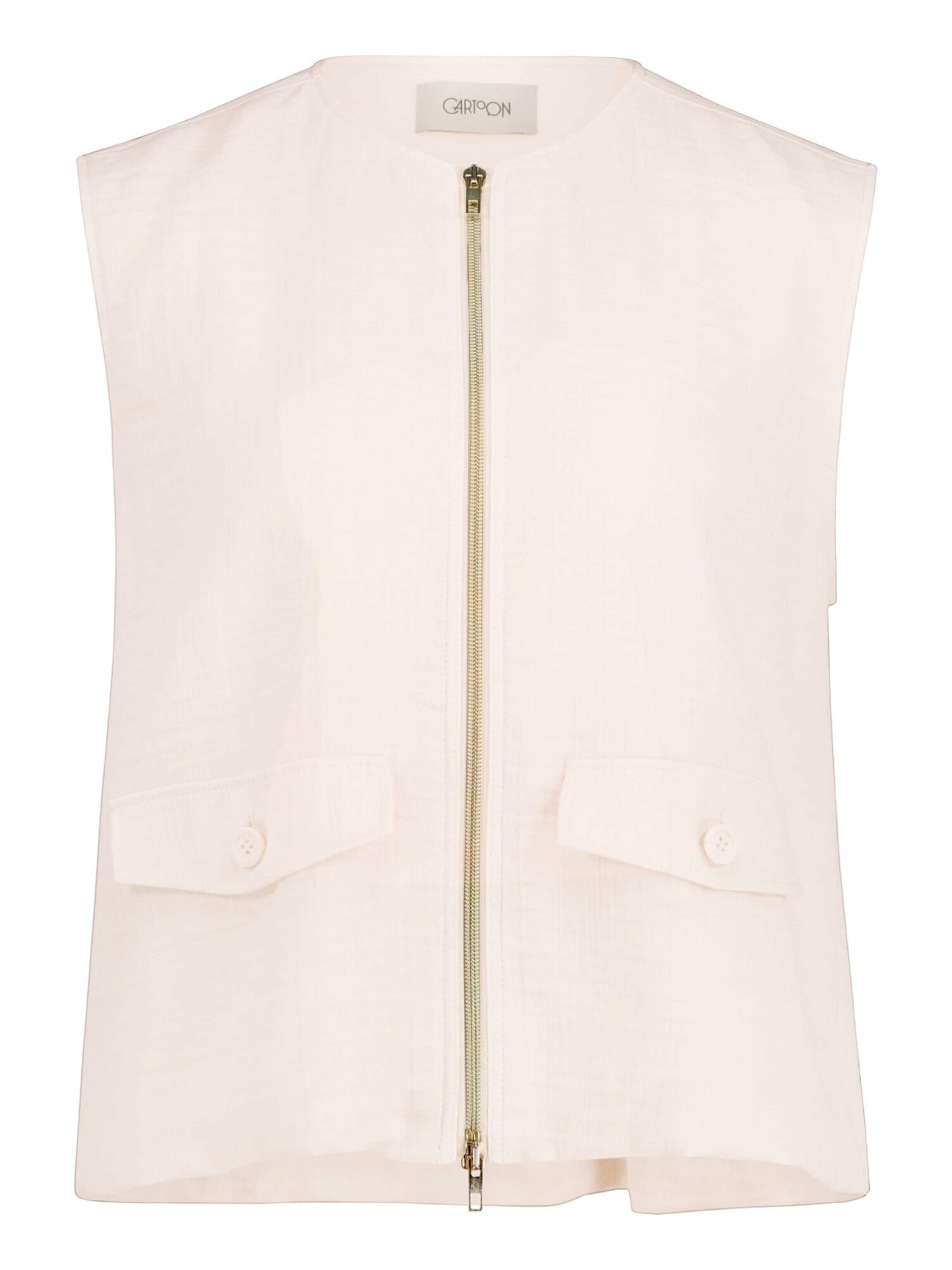 Cartoon Bodywarmer in Beige: voorkant