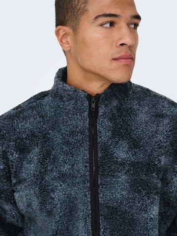 Veste en polaire 'ONSJAMES' Only & Sons en noir