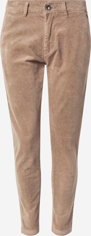 Pantalon chino Lindbergh en beige : devant
