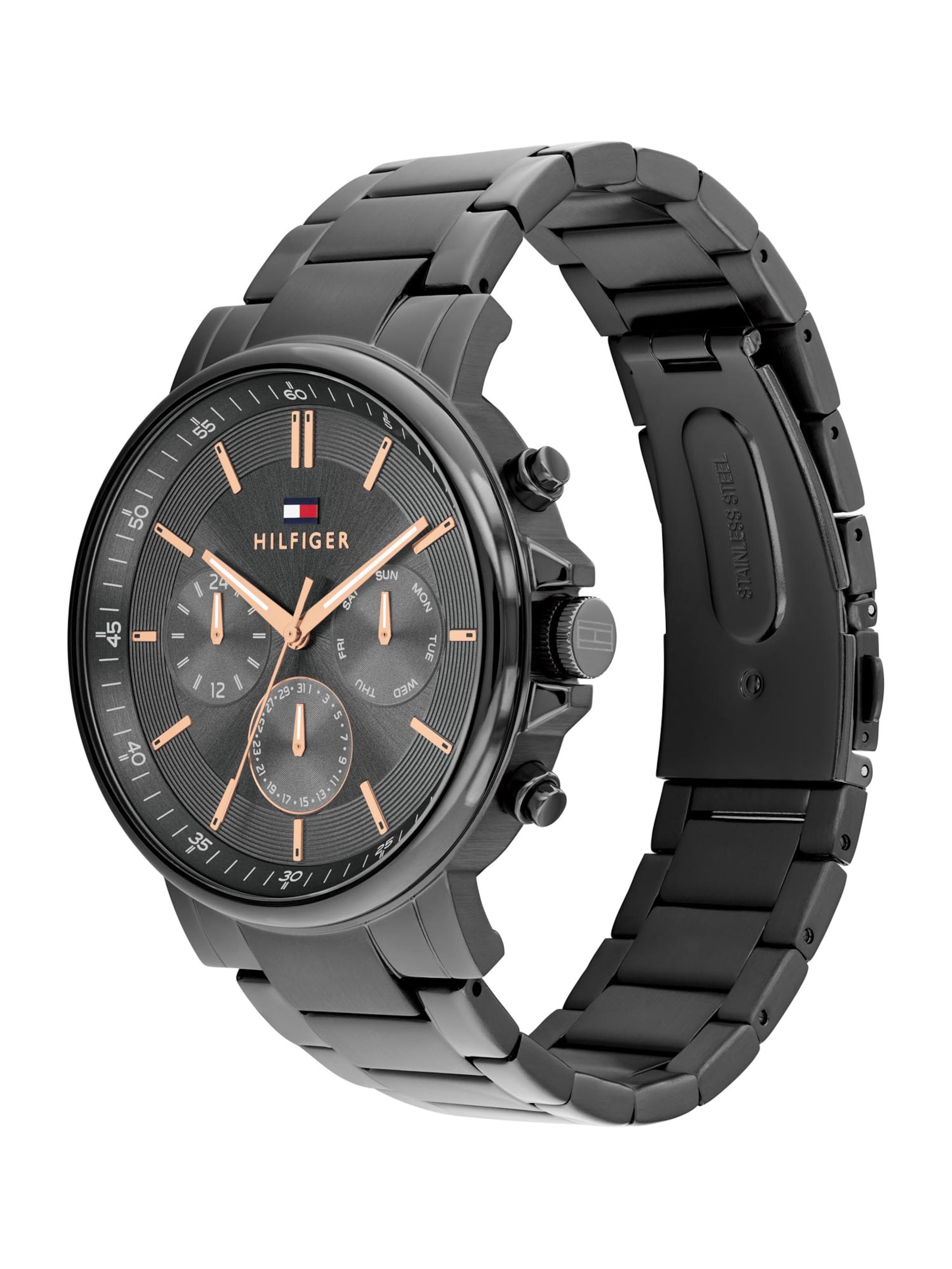 TOMMY HILFIGER Analoogkell 'Tyson', värv hall
