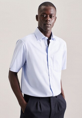 SEIDENSTICKER Regular fit Button Up Shirt in Blue: front