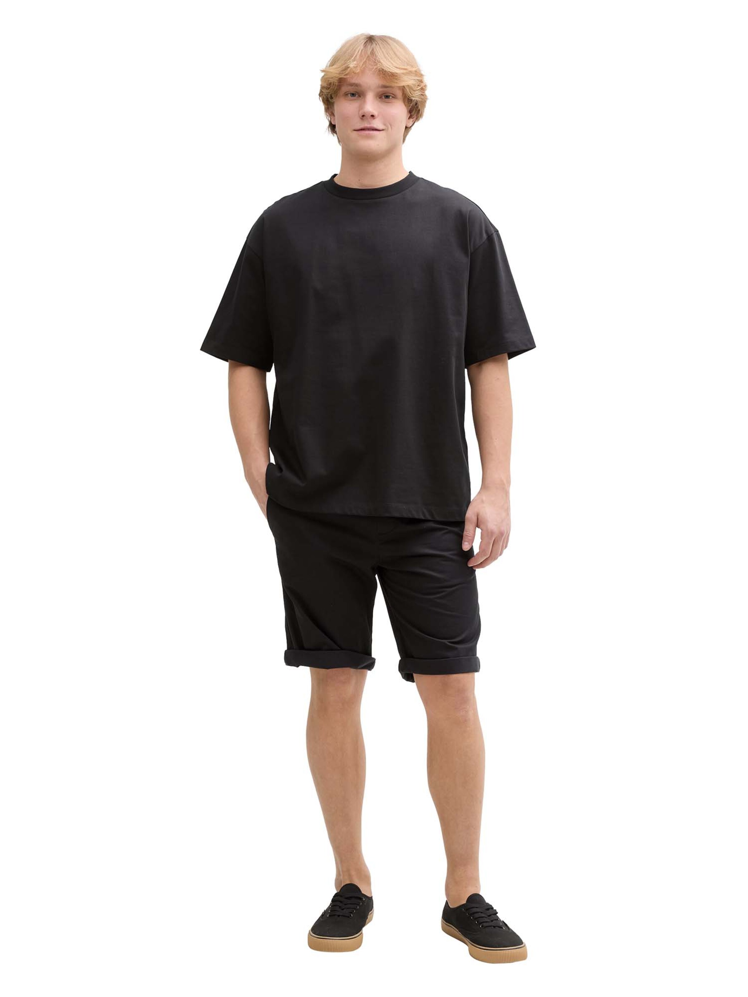 TOM TAILOR DENIM regular Bukser i sort