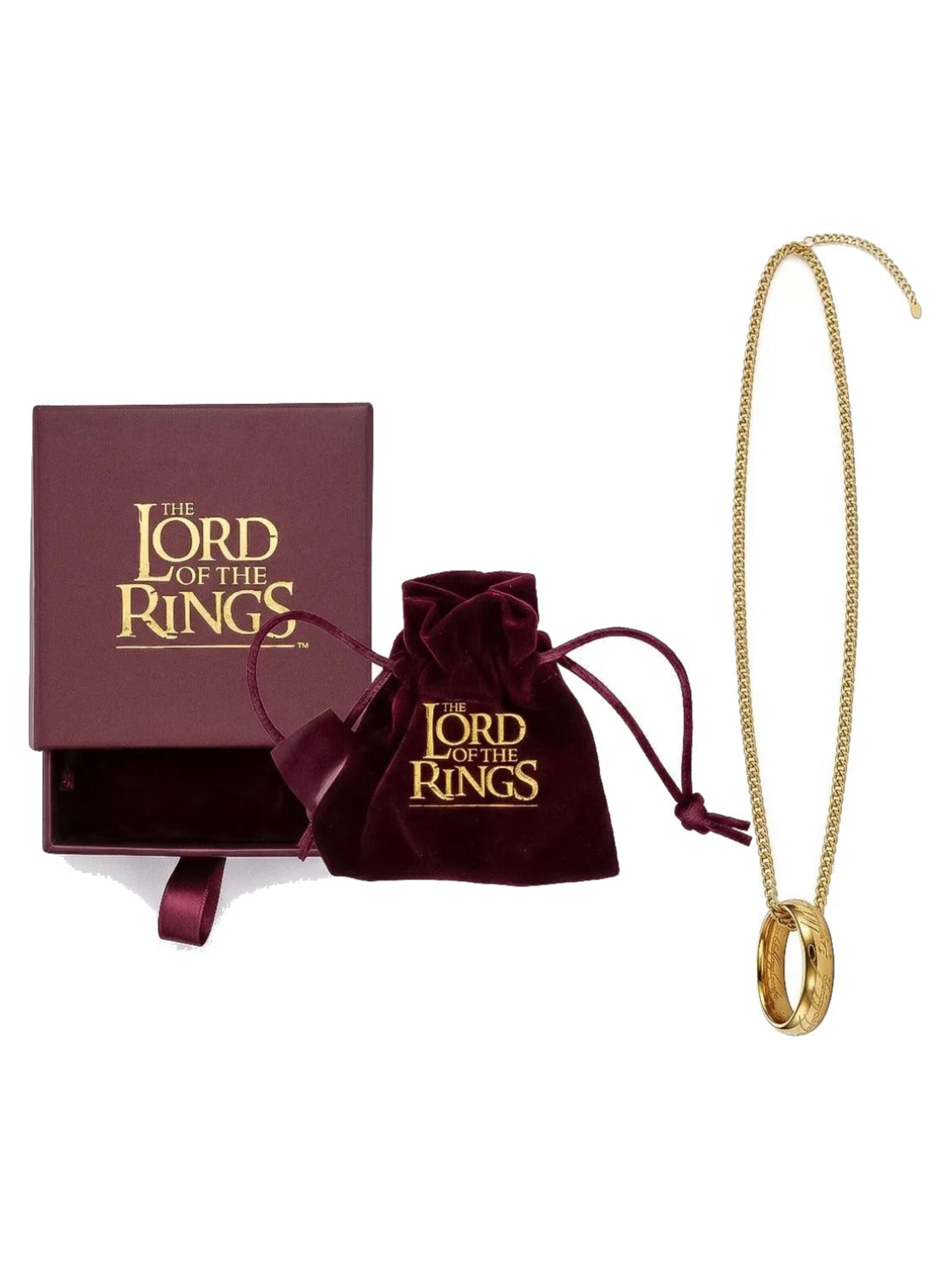The Lord Of The Rings Sieraden 'The Lord of the Rings De Ene Ring' in Goud: voorkant