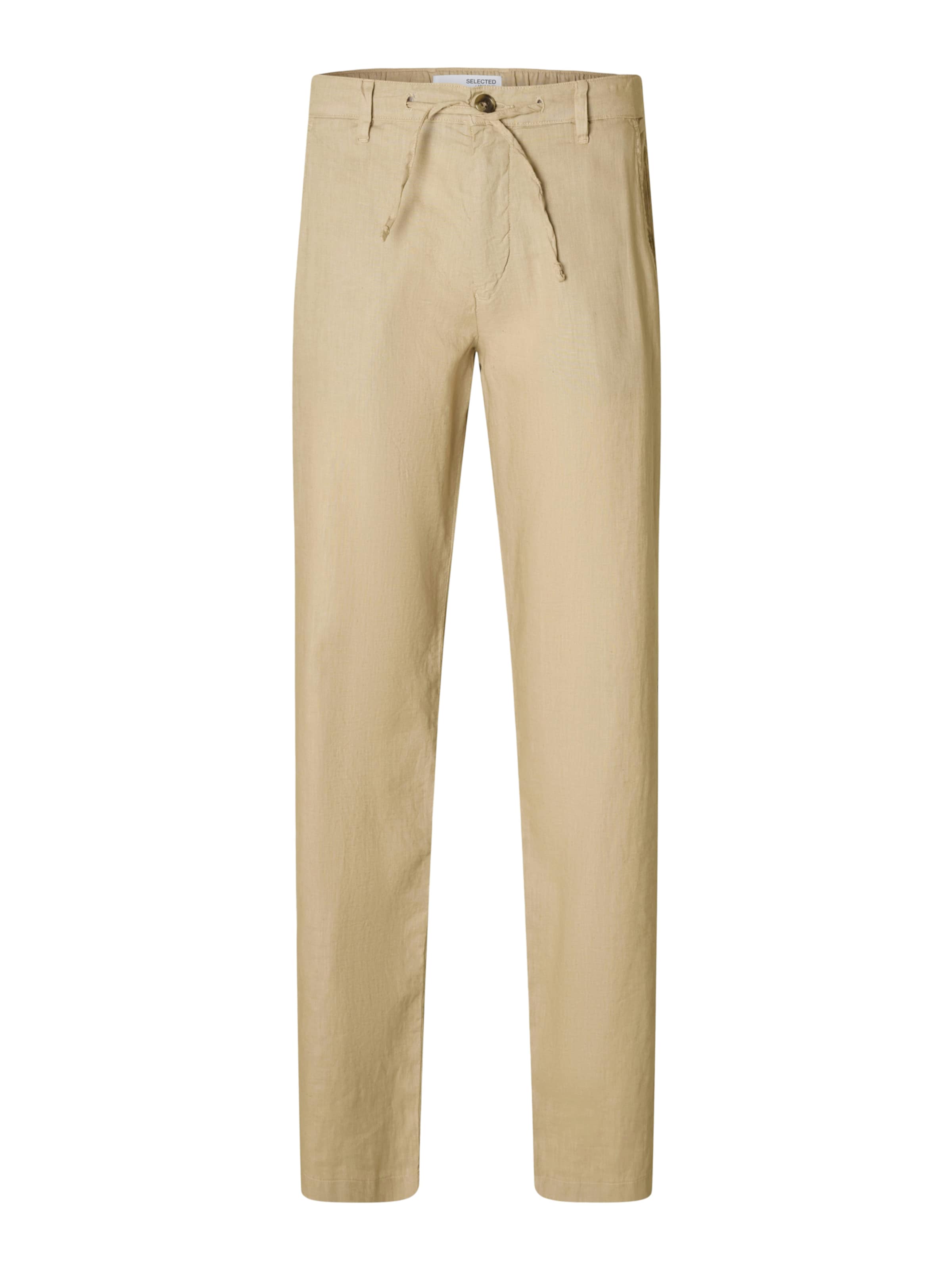 SELECTED - Loosefit Pantalón 'SLHMagnus' en beige: frente