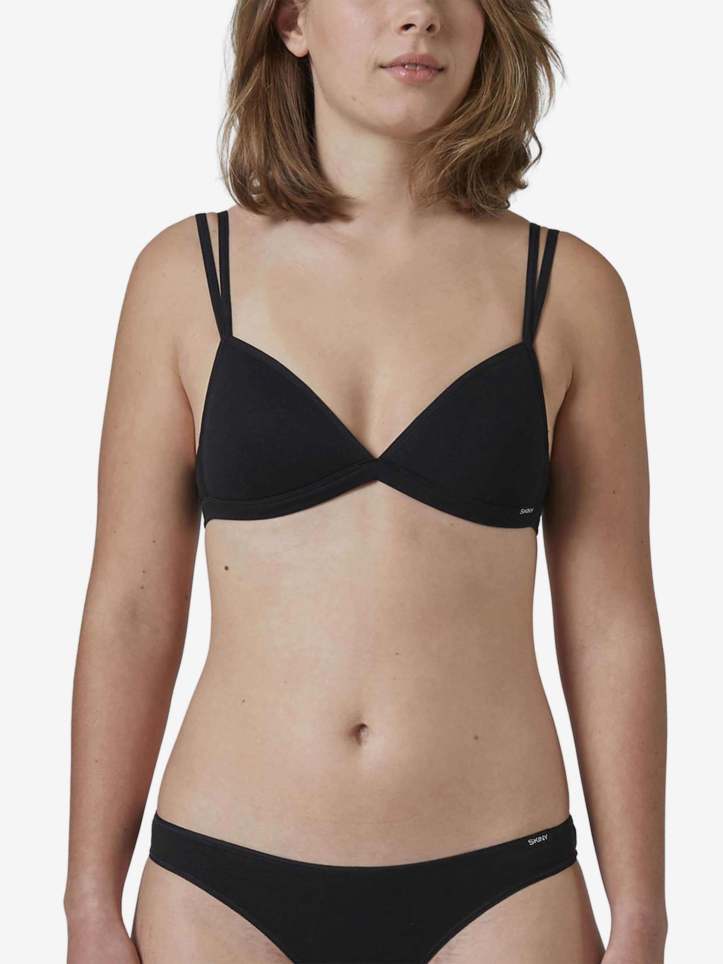 Triangle Soutien-gorge ' Cotton Essentials ' Skiny en noir : devant