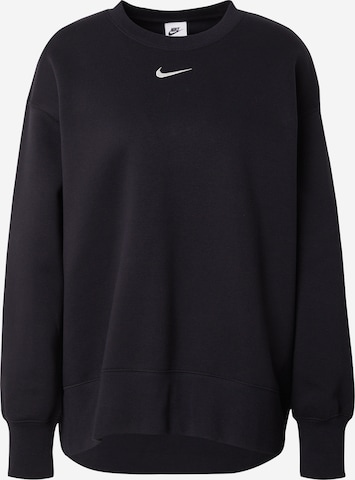 Nike SportswearSweater majica 'PHNX FLC' - crna boja: prednji dio