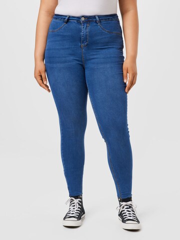 Missguided Plus Skinny Jeans in Blue: front