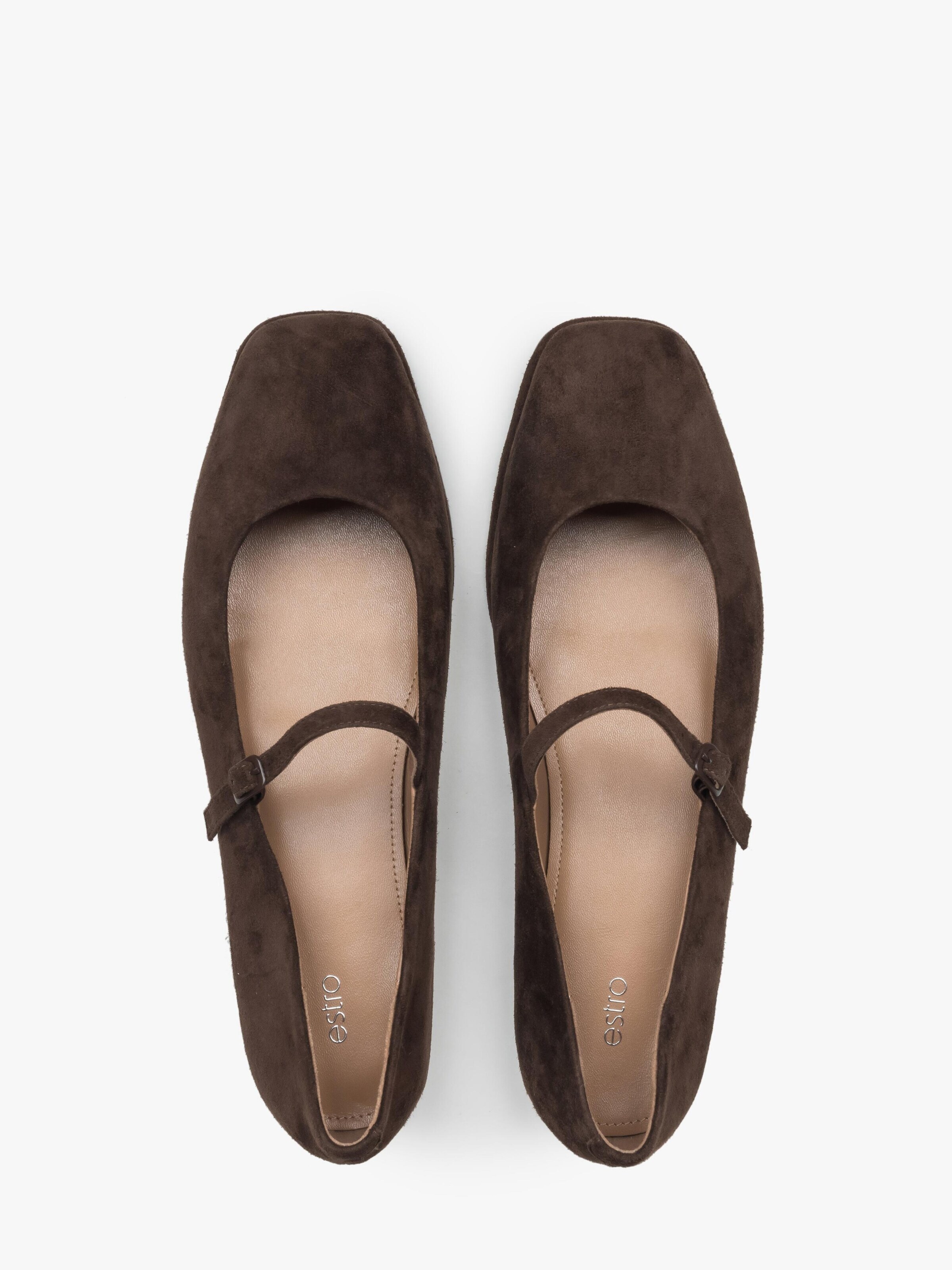 Estro Ballet Flats '101-15' in Brown