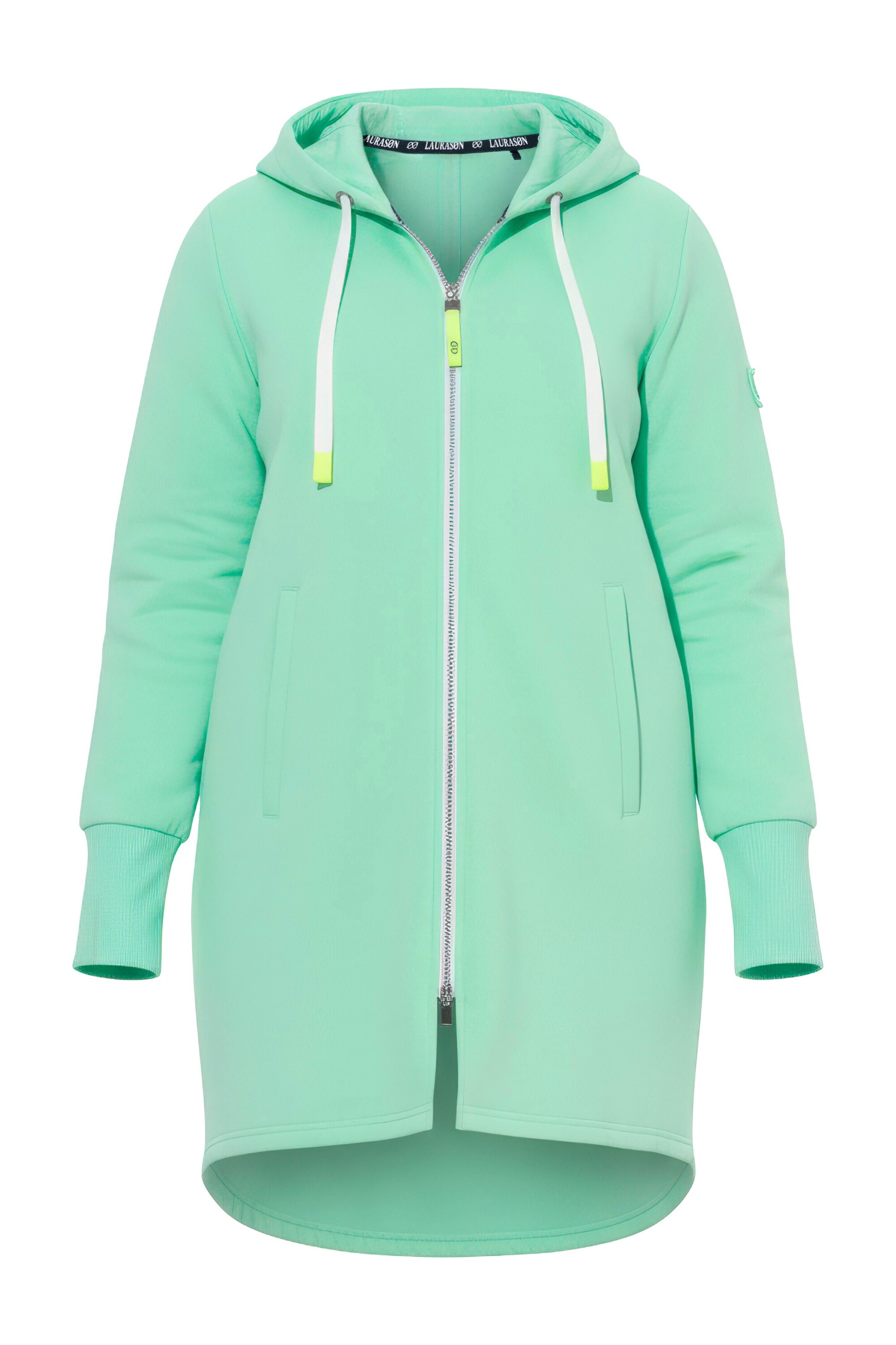 LAURASØN Sweatjacke in Grün: Vorderseite