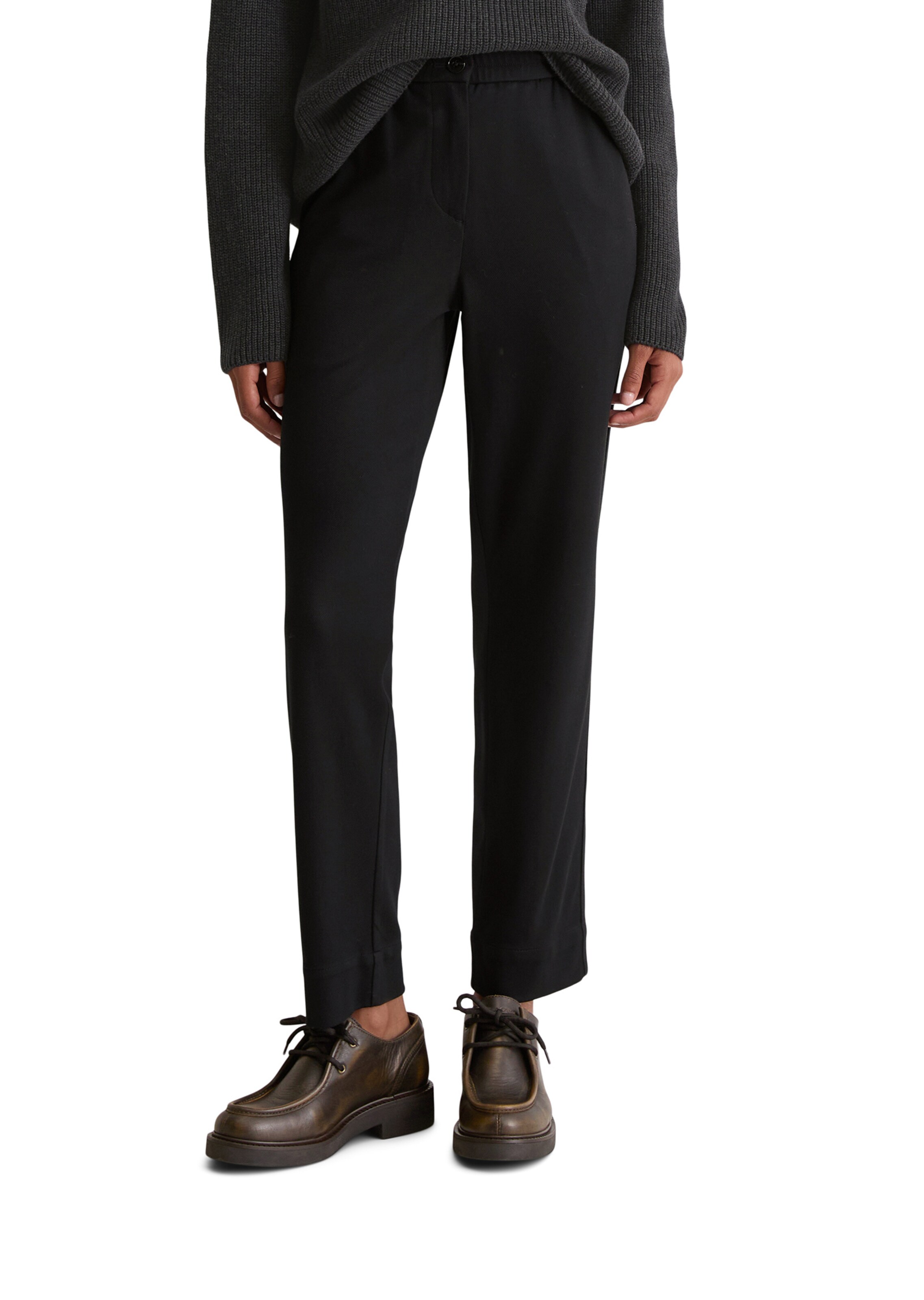 Marc O'Polo Regular Broek in Zwart: voorkant