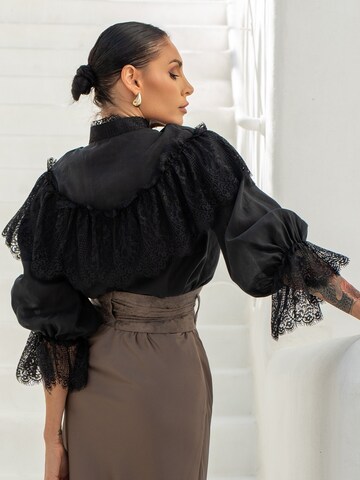 JIORO Blouse 'BOHEMIAN' in Zwart