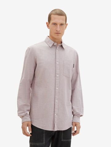 Regular fit Camicia di TOM TAILOR in beige: frontale