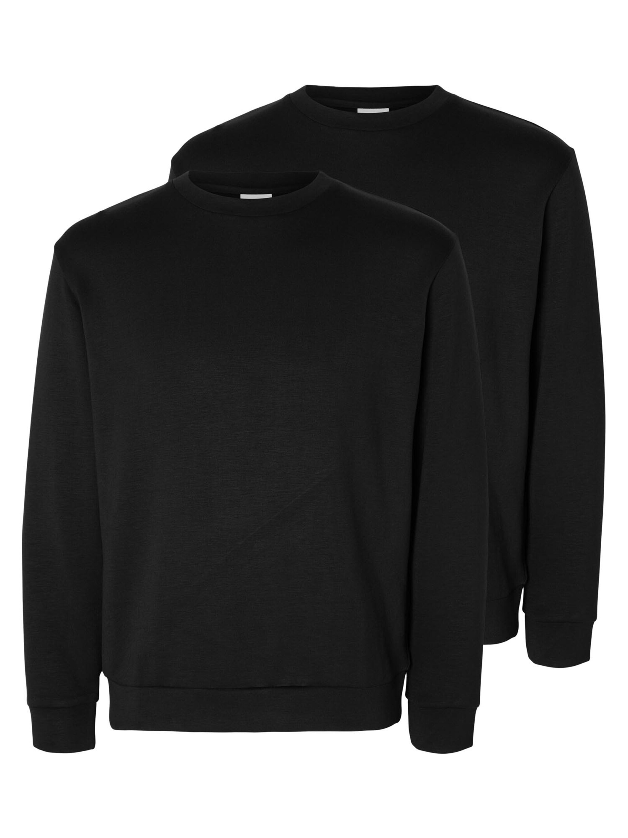 SELECTED Sweatshirt 'Emanuel' in Black: front