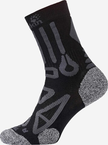 JACK WOLFSKIN Athletic Socks in Black: front