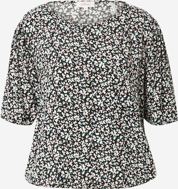 s.Oliver Blouse in Zwart: voorkant