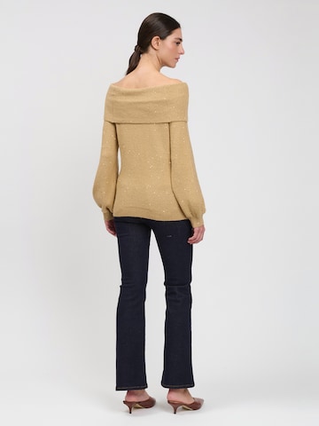 Influencer Sweter w kolorze beżowy