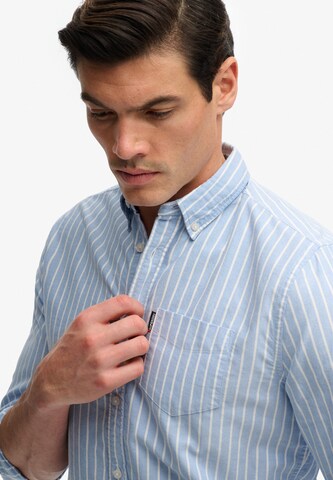 Superdry & Co Comfort fit Overhemd 'Essential' in Blauw