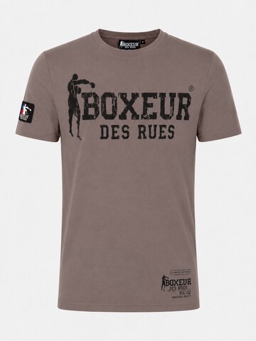 Boxeur des Rues Shirt 'Herren T-Shirt 3er-Pack Boxeur des Rues Slim Fit: Taupe-Grau, Schwarzes Logo + 2 x Schwarz, Goldenes Logo'‌‌‌‌‌‌‌‌ in Mischfarben