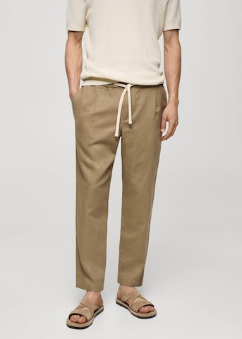 Effilé Pantalon 'Romelino' MANGO MAN en vert : devant