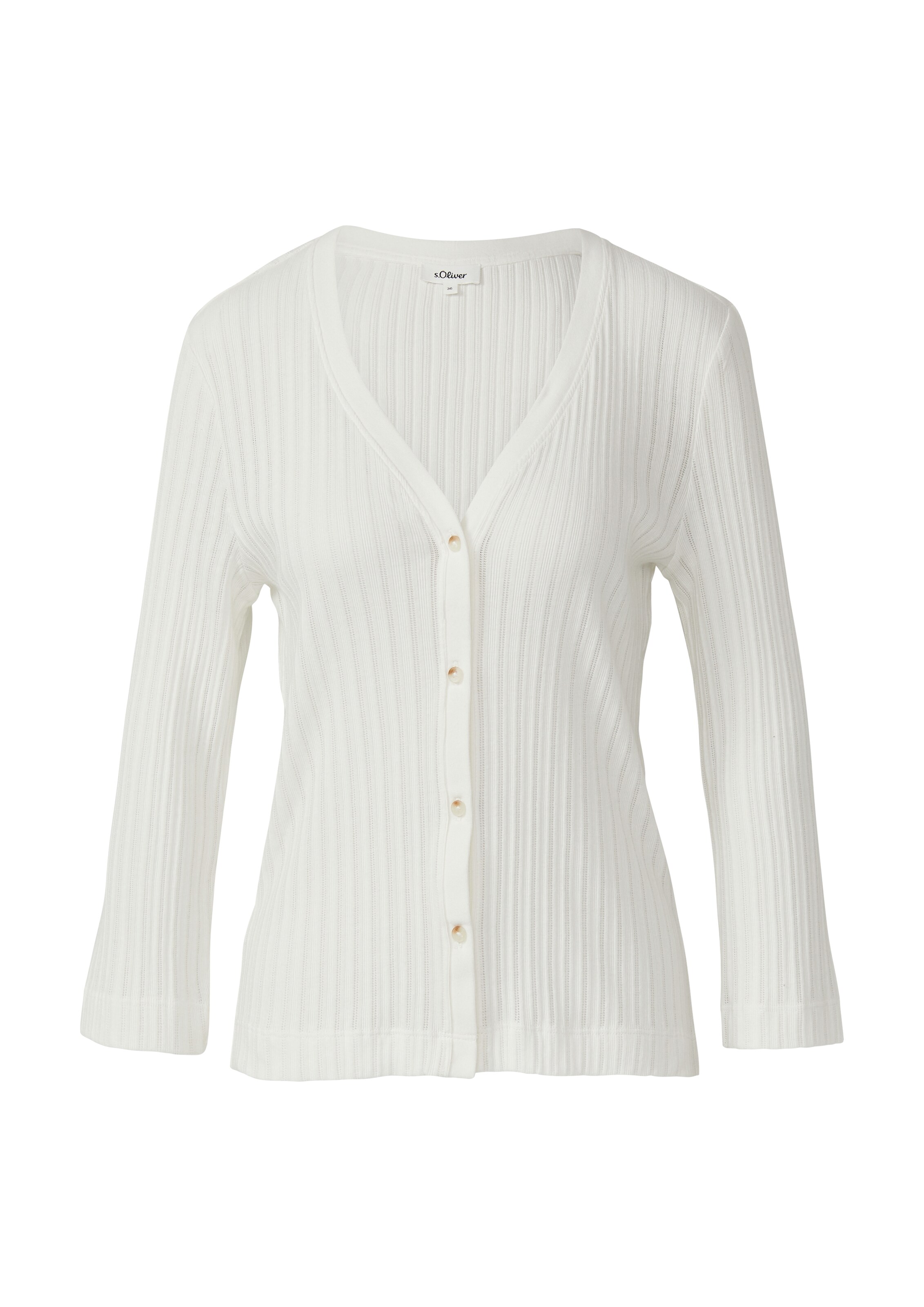 s.Oliver Strickjacke in Beige: Vorderseite