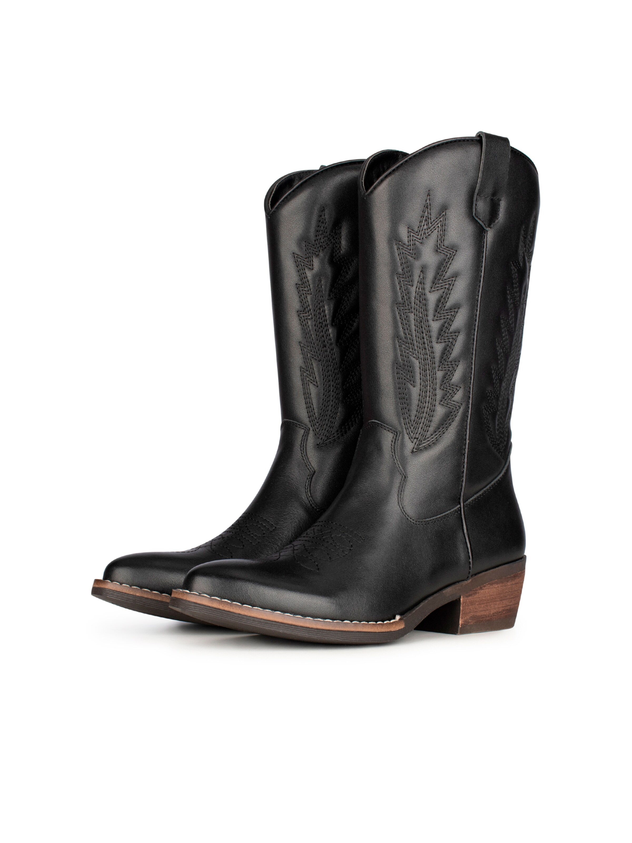 PS Poelman Cowboylaarzen 'Billy' in Zwart