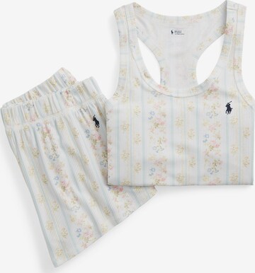 Polo Ralph Lauren Pajama ' Tank & Short Set ' in White: front