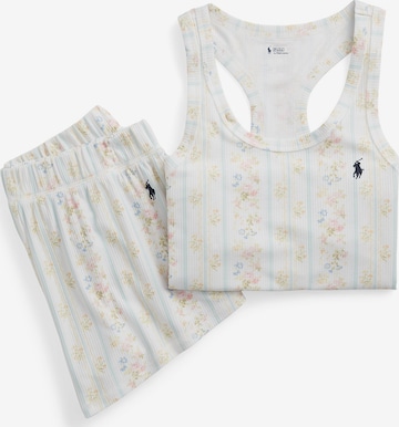 Polo Ralph Lauren Pyjama ' Tank & Short Set ' in Wit: voorkant