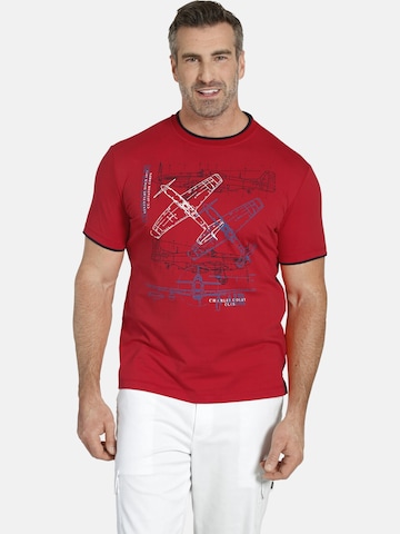 Charles Colby T-Shirt in Rot: predná strana