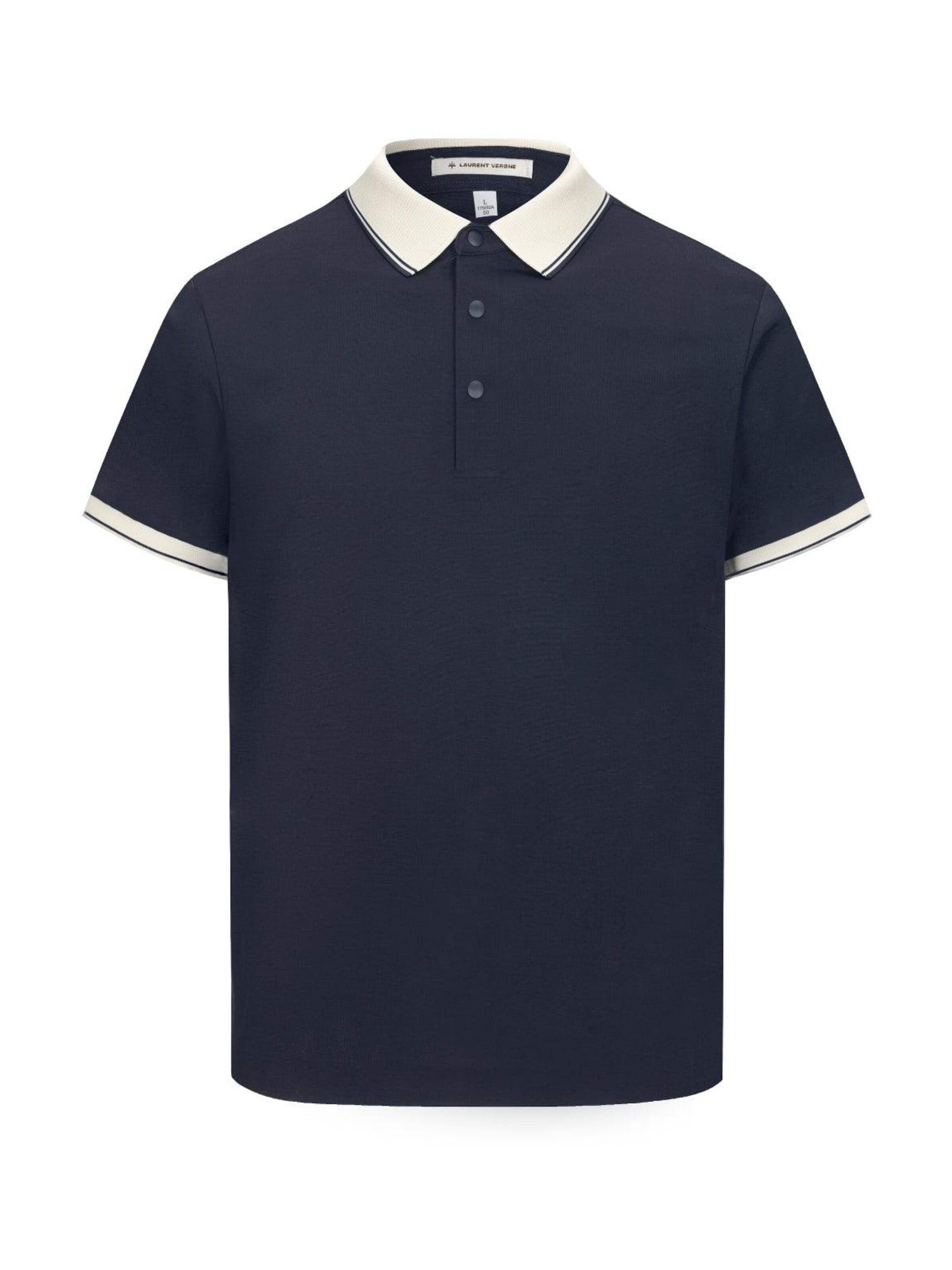 Laurent Vergne Shirt 'Philippe Polo - Donkerblauw' in Blue: front