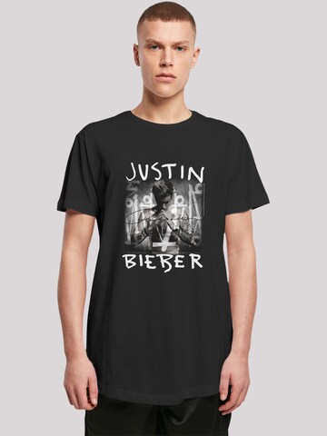 F4NT4STIC Shirt 'Justin Bieber' in Zwart: voorkant