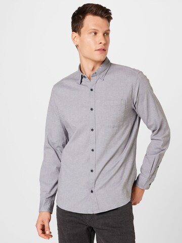 s.Oliver Regular fit Button Up Shirt in Grey: front