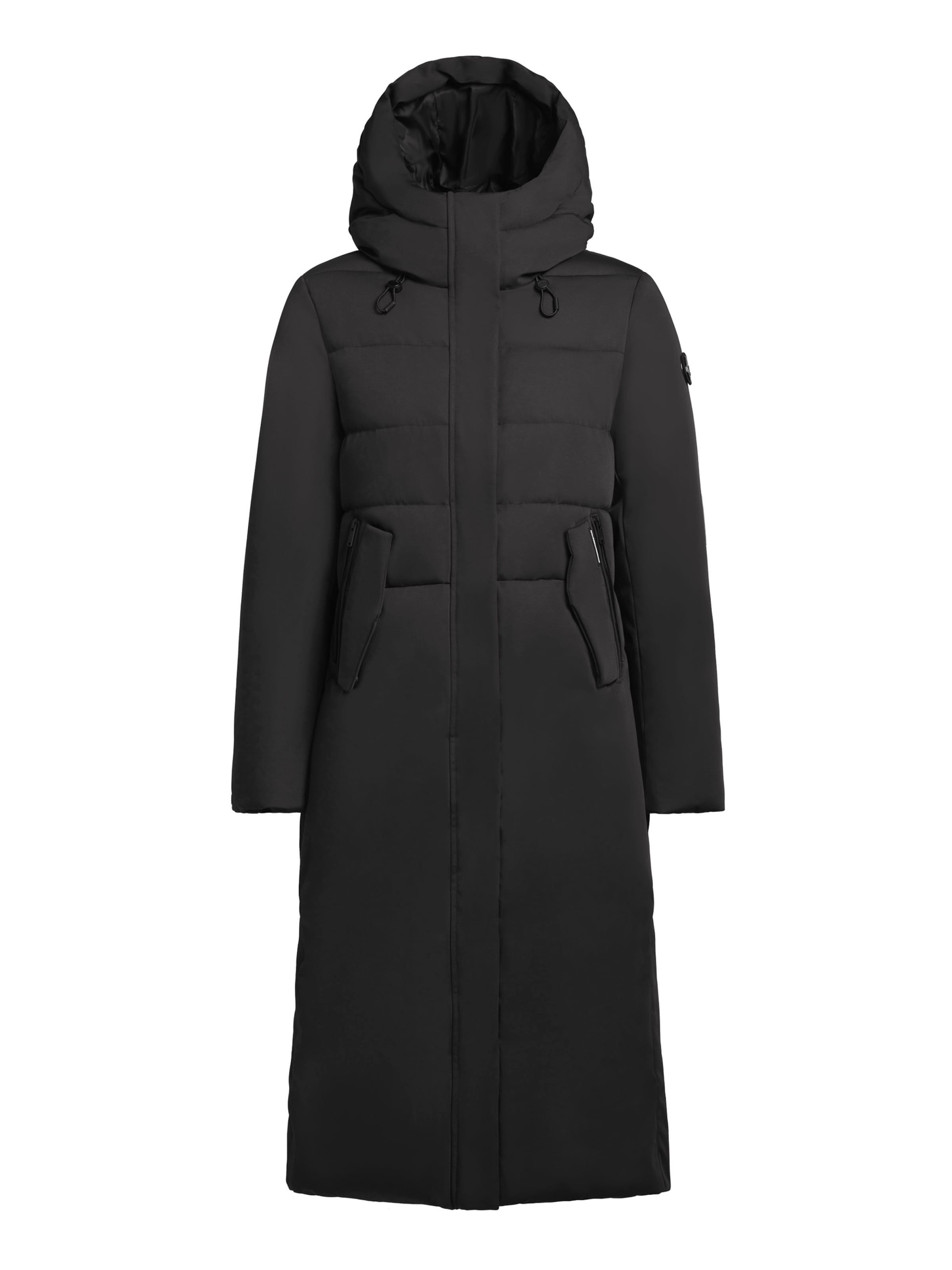 khujo Χειμερινό παλτό 'Barla' σε μαύρο: μπροστά