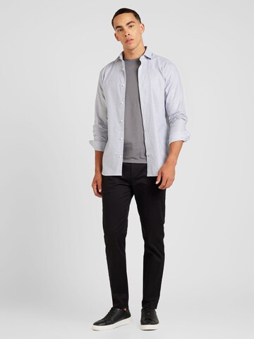 JACK & JONES Slim fit Button Up Shirt 'JPRBLAPARKER' in Blue