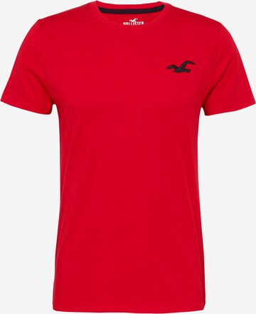 HOLLISTER Μπλουζάκι σε κόκκινο: μπροστά