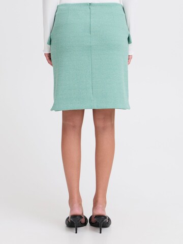 ICHI Skirt ' IHKATE JACQUARD SK5 ' in Green