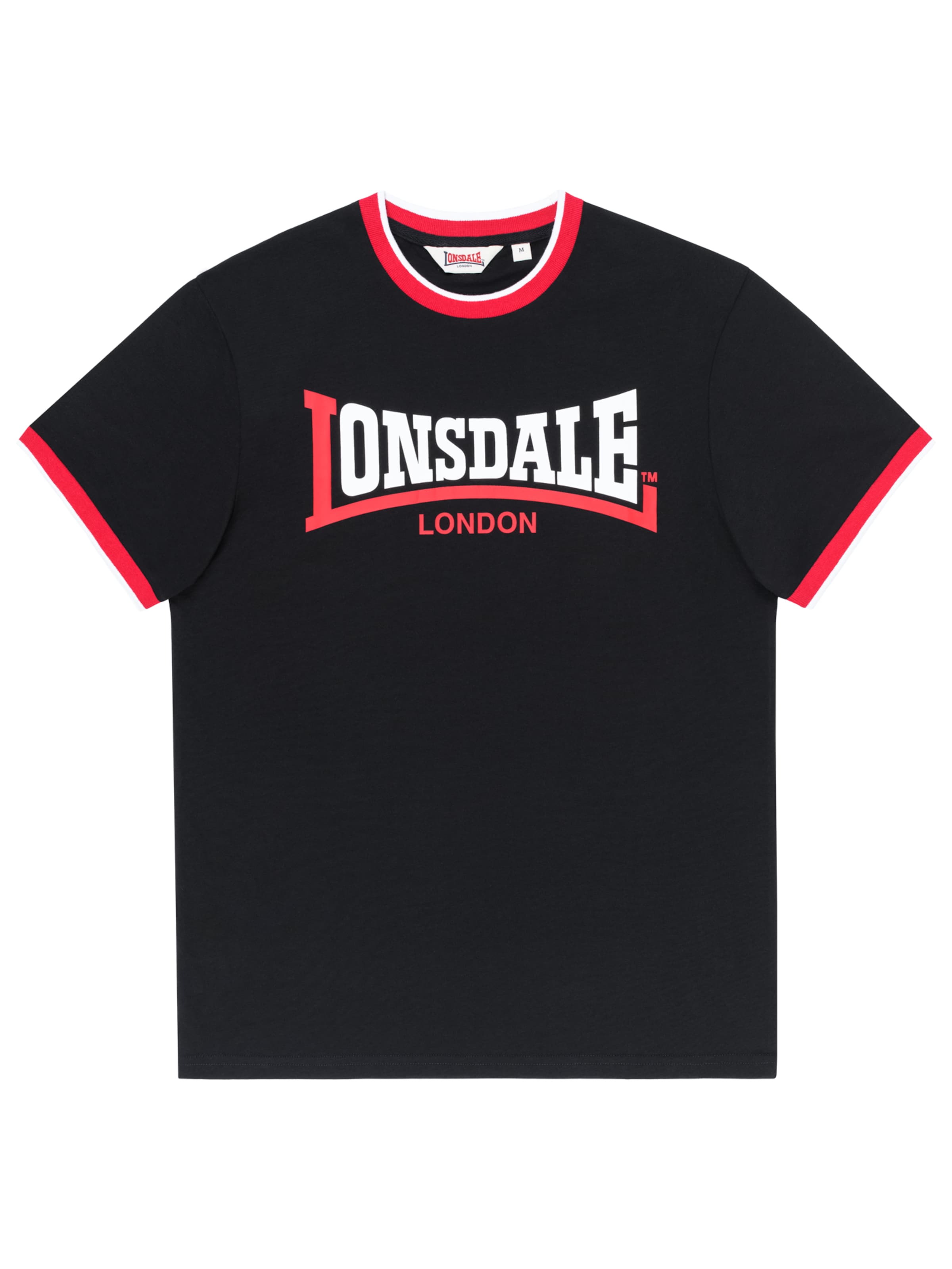 LONSDALE - Camisa 'Gaydon' em preto: frente