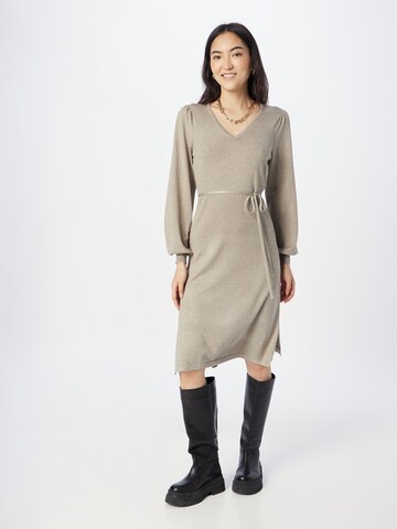 minus Gebreide jurk 'Astrid' in Beige: voorkant