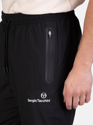 Sergio Tacchini Slim fit Workout Pants ' SPECCHIO PL ' in Black