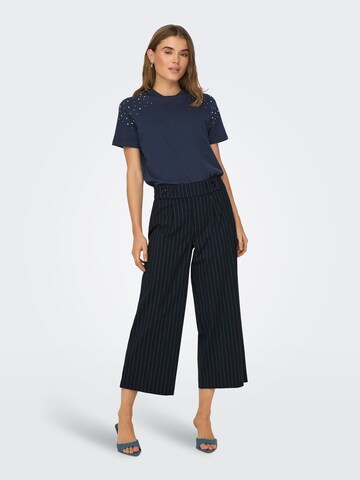 ONLY Wide Leg Hose 'DAMIE' in Blau