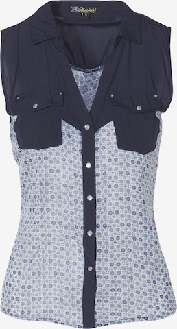 KOROSHI Blouse in Blauw: voorkant