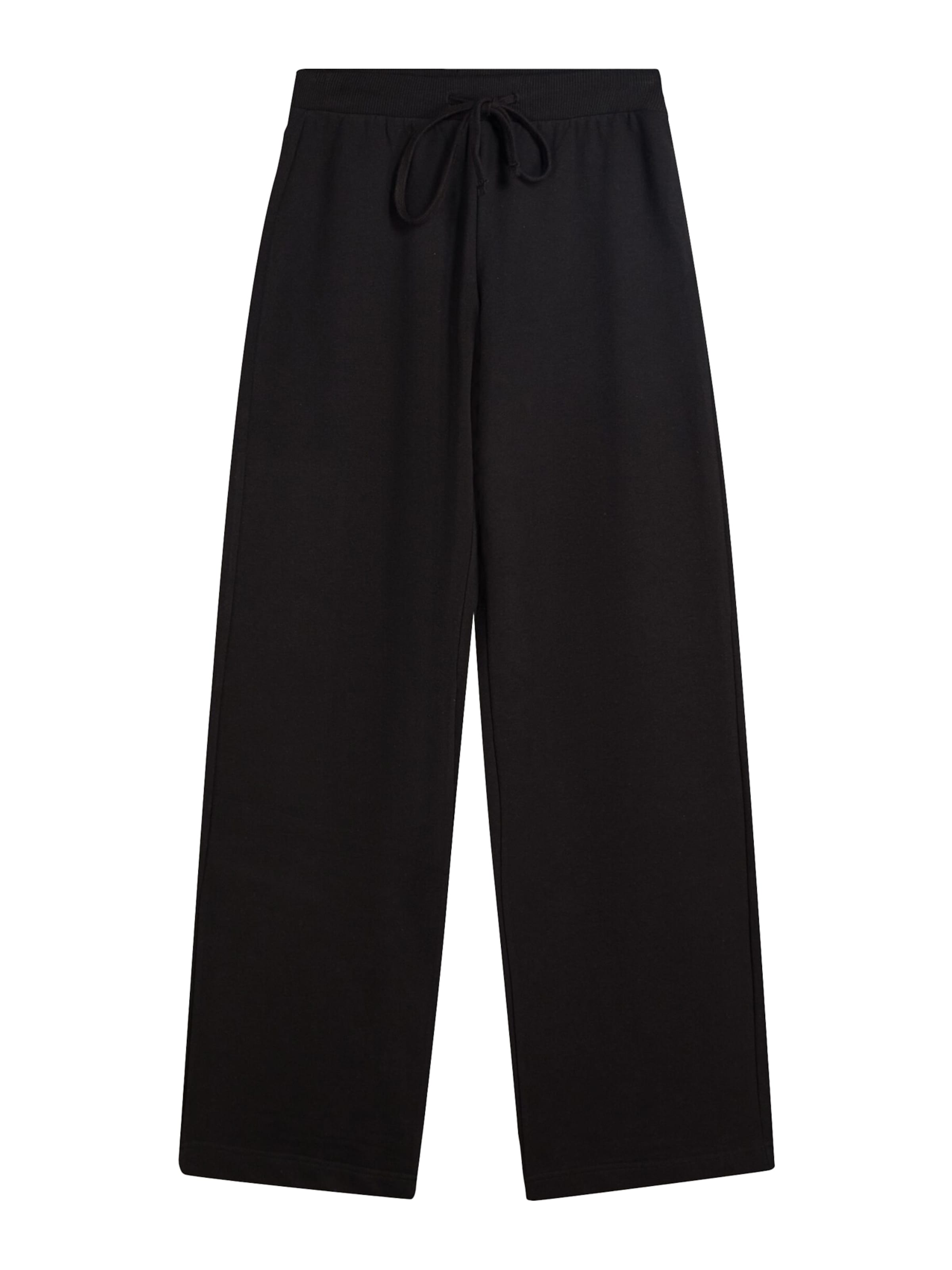 Bershka Wide Leg Bukser i sort: forside