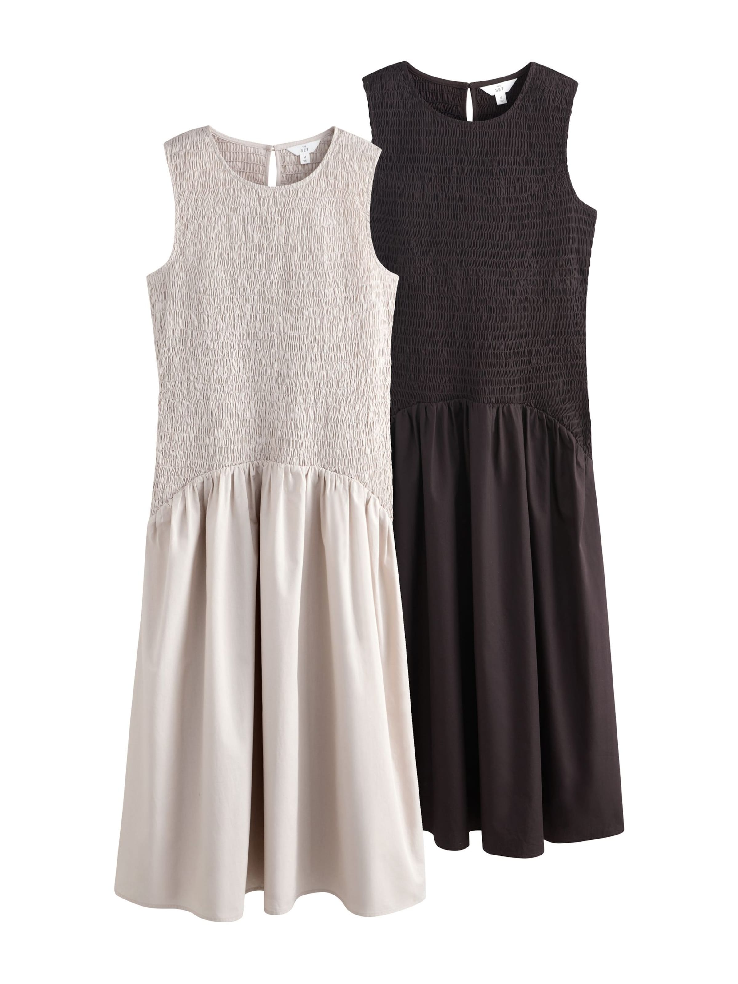 The Set Jurk in Beige: voorkant