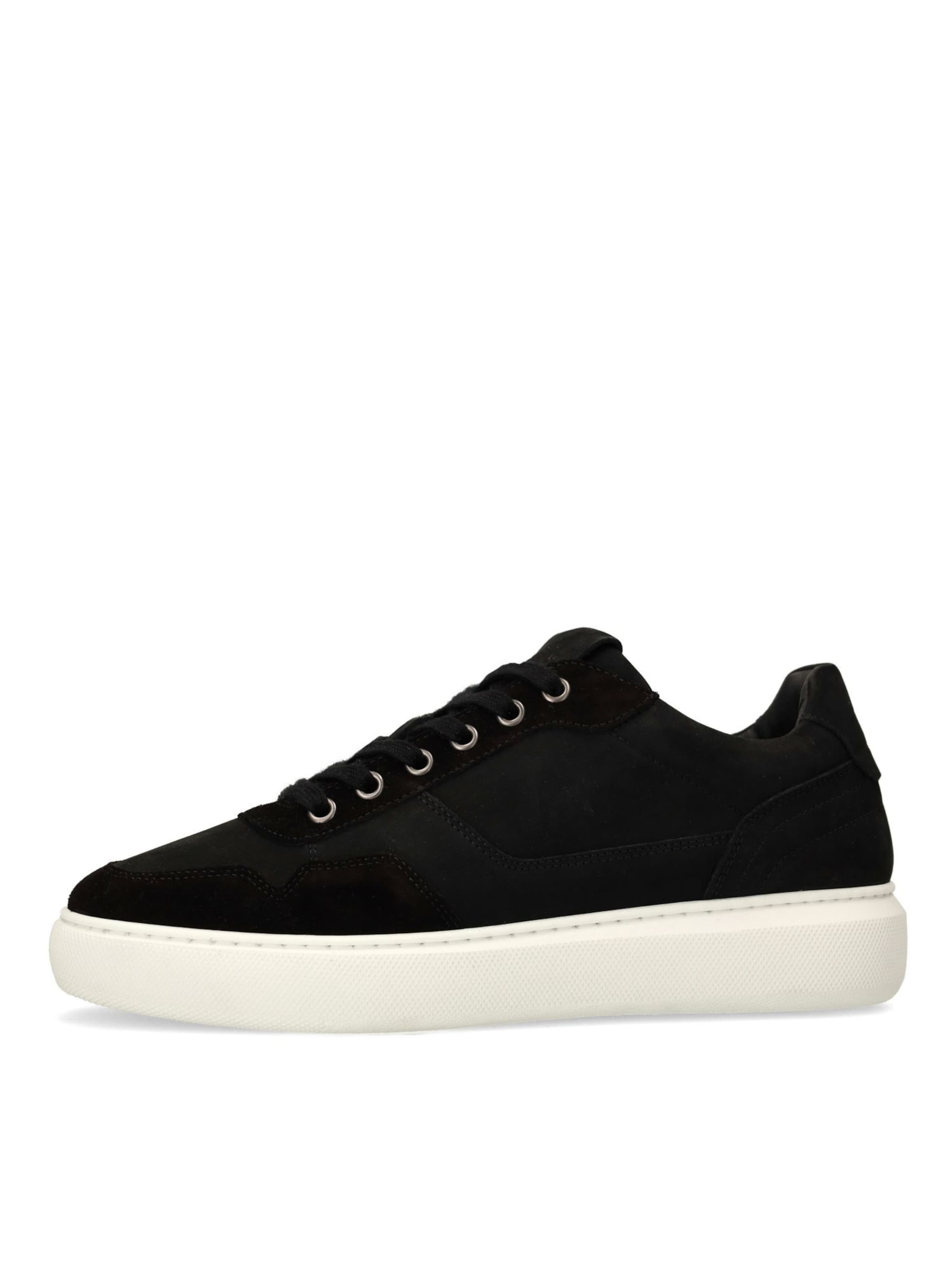 Baskets basses MANFIELD en noir : devant